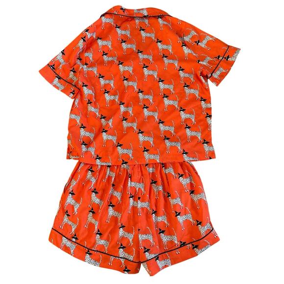 Bouffants & Broken Hearts Orange Halloween Pajamas Cheetah Cat Witch Hats Medium - Picture 2 of 6